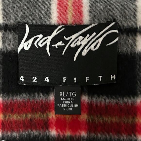 Lord & Taylor Plaid Wool-Blend Pullover Top Women’s XL Holiday Career Soft Cozy - Picture 3 of 5